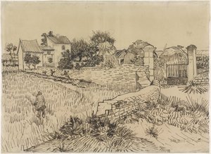 Farm Provence-ban, 1888 körül (toll papíron) alkotó: Vincent van Gogh